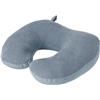 Travel pillow with polyfoam beads and soft suede fabric. 