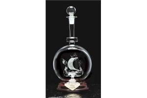 Handmade Decanter with Viking lonship with sail persona