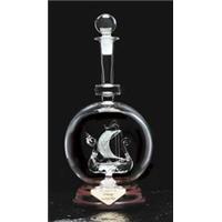 Handmade Decanter with Viking lonship with sail persona