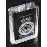 Optical Crystal Book 100Mm High In A Satin Lined Box 
