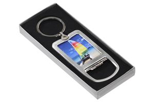 Photo Insert Metal Bottle Opener Keyring