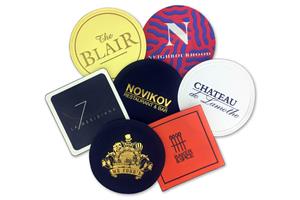 80mm Round Or Square Un-Backed Tissue Cocktail Coasters