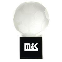 Crystal 60mm Football On A Base Supplied In A Satin Box