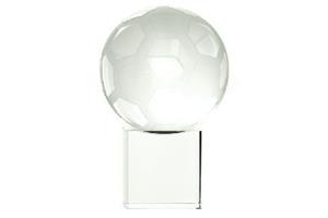 Crystal 60Mm Football On A Clear Base Supplied In A Satin Box