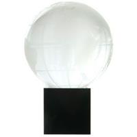 Crystal 100Mm Globe On A Black Base