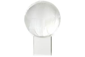 Crystal 100Mm Globe On A Clear Base