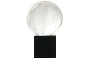 Crystal 60Mm Globe On A Black Base