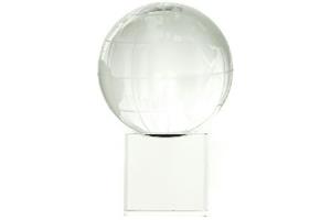 Crystal 60Mm Globe On A Clear Base