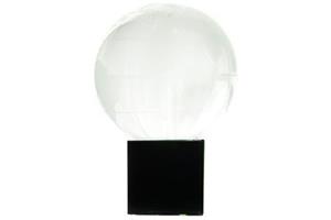 Crystal 80Mm Globe On A Black Base