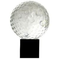 Crystal 100Mm Golf Ball On Black Base