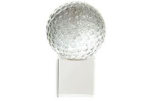 Crystal 50Mm Golf Ball On A Clear Base Supplied In Satin Box.