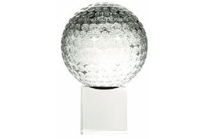 Crystal 80Mm Golf Ball On A Clear Base Supplied In Satin Lined Box