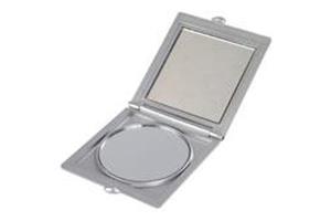 Silver Pocket Mirror - Double Mirror