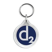 33mm Clear View Plastic Key ring