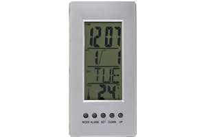 Desk clock with thermometer