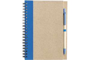 Cardboard notebook with ballpen