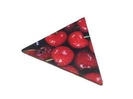 Triangle Shaped Bonded Leather Coaster