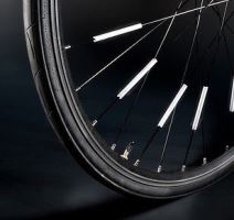 Reflective strips for bicycle spokes