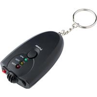 Plastic alcohol tester on a key chain.