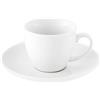 White porcelain cup and saucer.