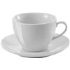 Super white porcelain cup and saucer.