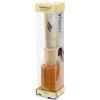 Reed diffuser with one 100ml glass bottle of vanilla fragrance. 