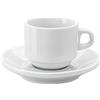 Stackable porcelain cup and saucer, (sold per 36 pcs)