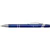 Plastic retractable ballpen with blue ink.