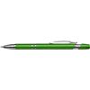 Plastic retractable ballpen with blue ink.