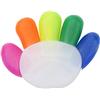 Hand shaped five colour plastic text maker.