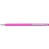 Metal ballpen with rubber tip.
