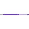 Metal ballpen with rubber tip.