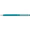 Metal ballpen with rubber tip.