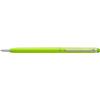 Metal ballpen with rubber tip.