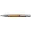 Wooden ballpen with metal clip.