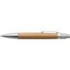 Wooden ballpen with metal clip.