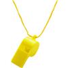 Plastic whistle with neck cord. (sold 48pc per box)
