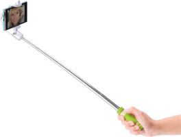 Plastic telescopic selfie stick. 