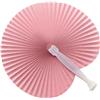 Paper hand held fan with plastic handle