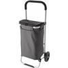 Groceries trolley in a polyester 320g grey material.