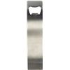 Stainless steel bottle opener.
