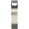 Stainless steel bottle opener.