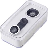 Set of two lenses for mobile phones.