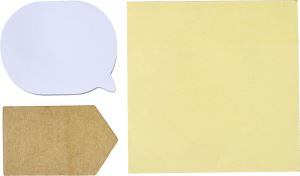 Popular types of sticky notes in a transparent zipped PVC pouch.