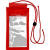 Plastic waterproof protective pouch for mobile devices.
