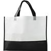 Non-woven shopping bag with coloured trim.