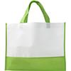 Non-woven shopping bag with coloured trim.