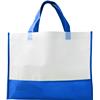 Non-woven shopping bag with coloured trim.