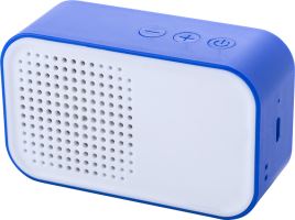 Plastic Bluetooth speaker with USB connection.