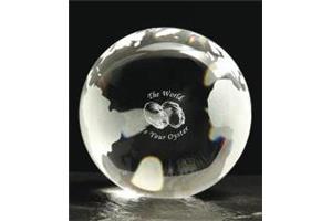Optical crystal 80mm diameter globe